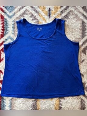 Denim&Co Royal Blue Scoop Neck Tank